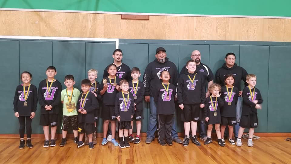 Youth wrestlers at a local tournament.